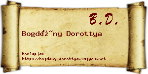 Bogdány Dorottya névjegykártya