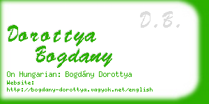 dorottya bogdany business card